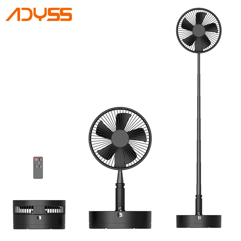 P10 طوي مروحة محمولة 10800mAh USB التحكم عن بعد مروحة تبريد الهواء نوع C الصامت قابلة للشحن مروحة مكتب للتخييم المنزل