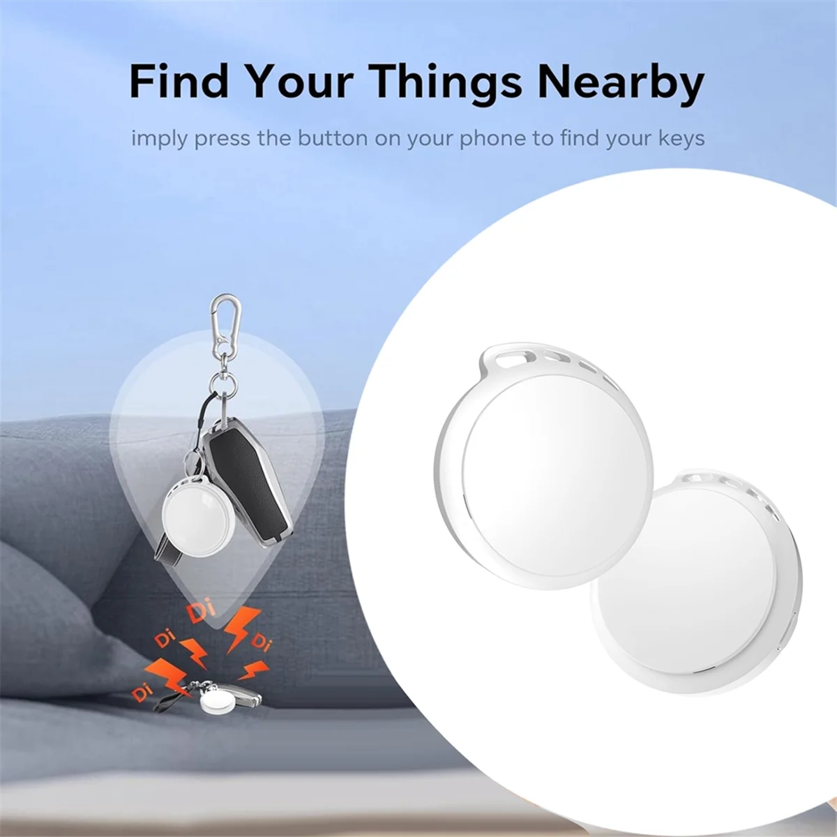 B44C2 Pacote Smart Tag Trackers para AirTag Encontre meu para animais de estimação Carteira Mochila Mala Bolsas Cães Gato Bagagem