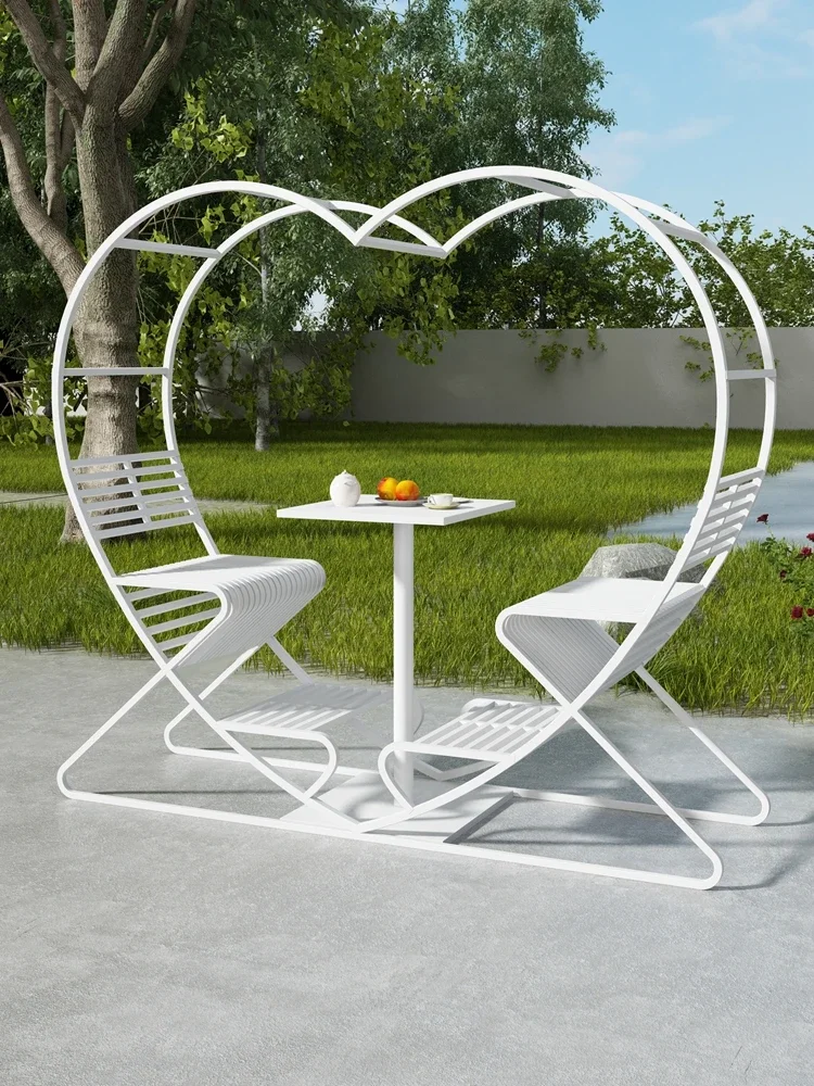 Love chair swing photography restaurant courtyard wedding photography props park scenic spot