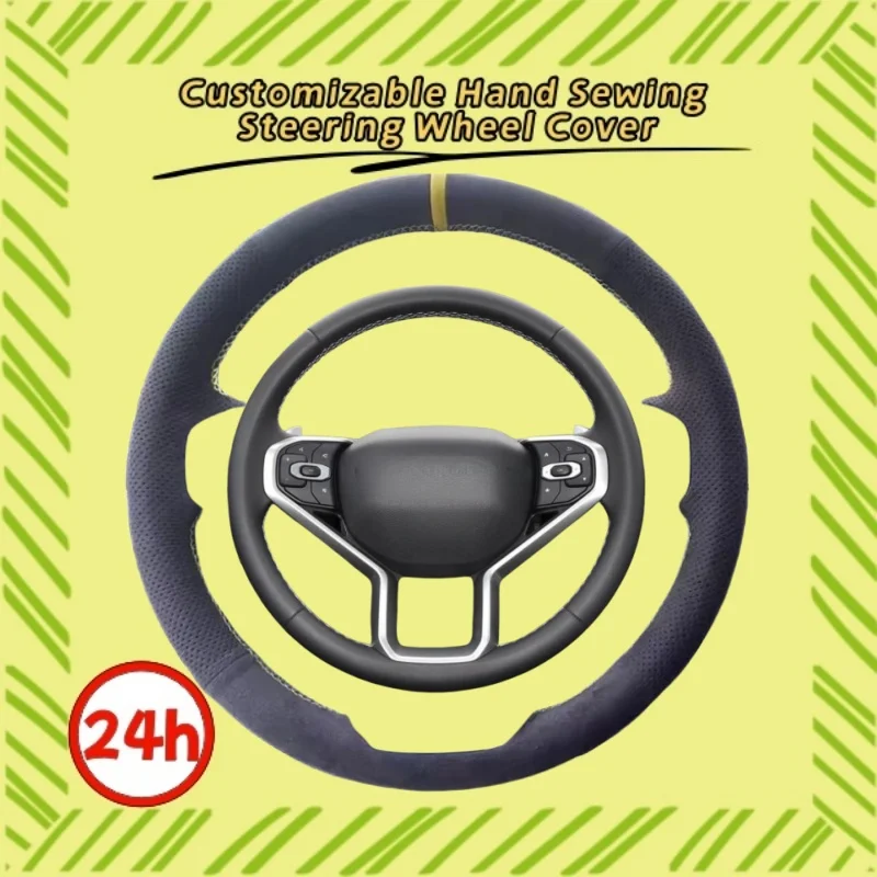 

Comfy Suede Leather Protect The Original Leather From Wear And Tear Steering Wheel Cover For Haval H6 3rd Generation 2021-2023