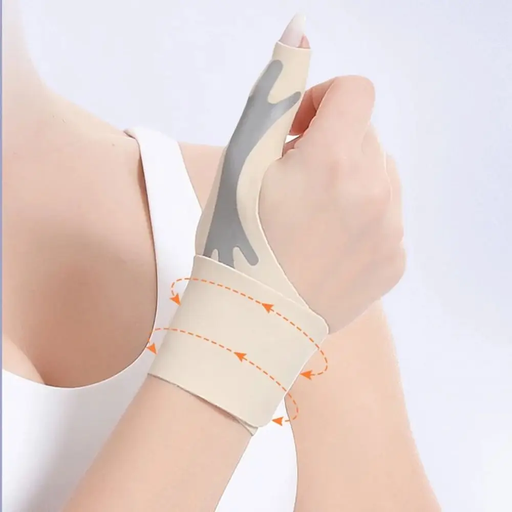 

Adjustable Thumb Protect Wristband Lightweight Compression Gym Sports Wristband Safety Soft Fitness Strength Band Gym