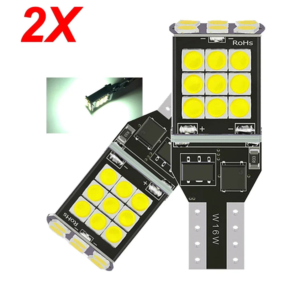 

2pcs Super Bright W16W T15 921 LED Bulbs Canbus Car Light High Power 3030SMD No Error For Tail Signal Lamp Backup Reserve Lights