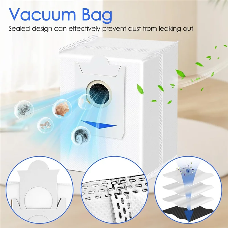 B83B-For Ecovacs Deebot X5 Pro X5 Omni Vacuum Cleaner Main Side Brush Hepa Filter Mop Cloth Dust Bags Replacement Parts