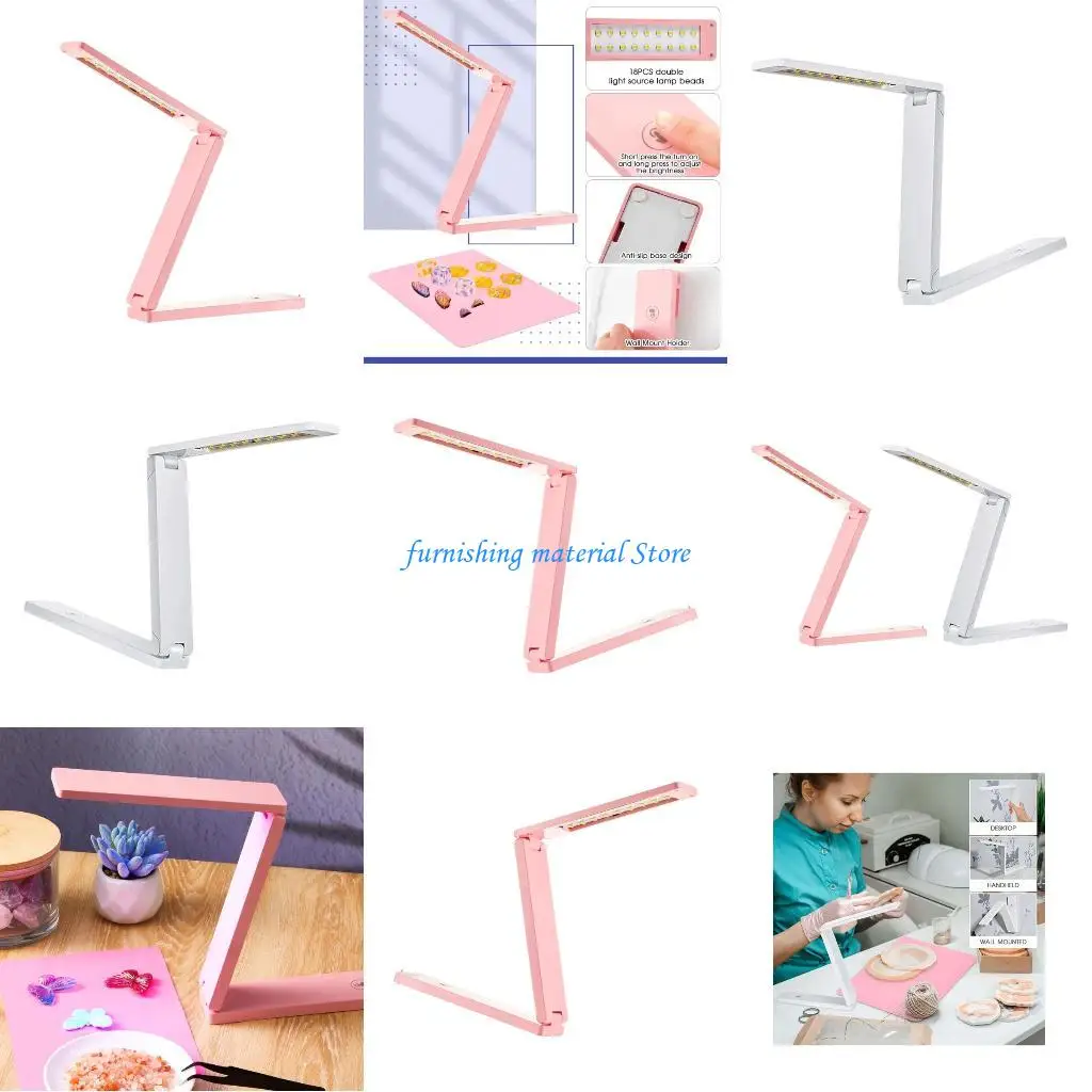 

Y5GD Foldable Resin Curing Light with 18 LED Beads Efficient Hardening Resin Lamp Includes Wall Bracket And Mat Enduring