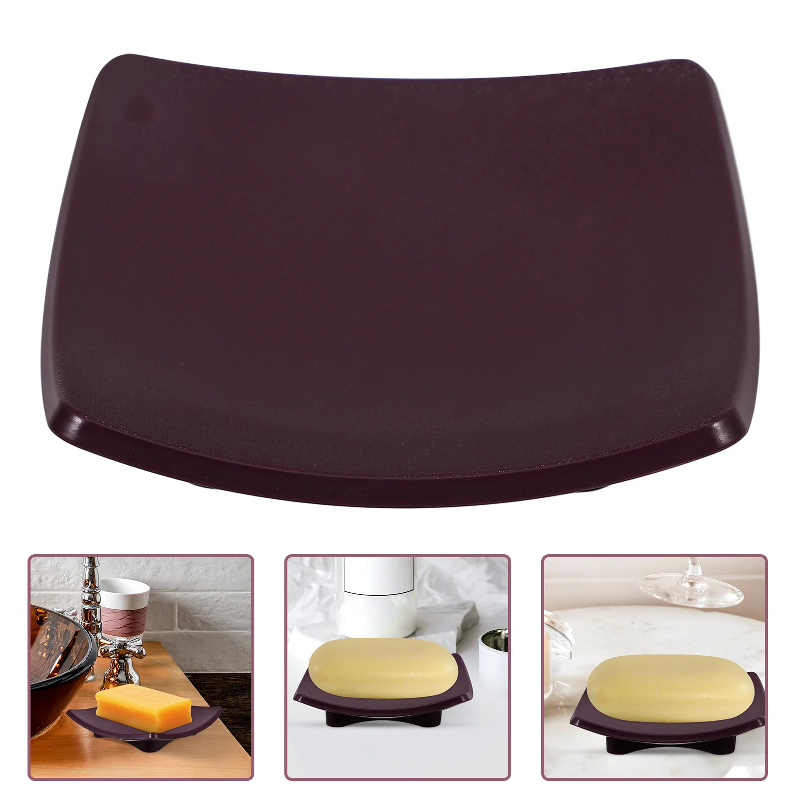 

Sturdy Abs Dish Reusable Wear-Resistant Bathroom Holder Non-Slip Tray Decorative Container For Bar Soap Household Toilet Soap
