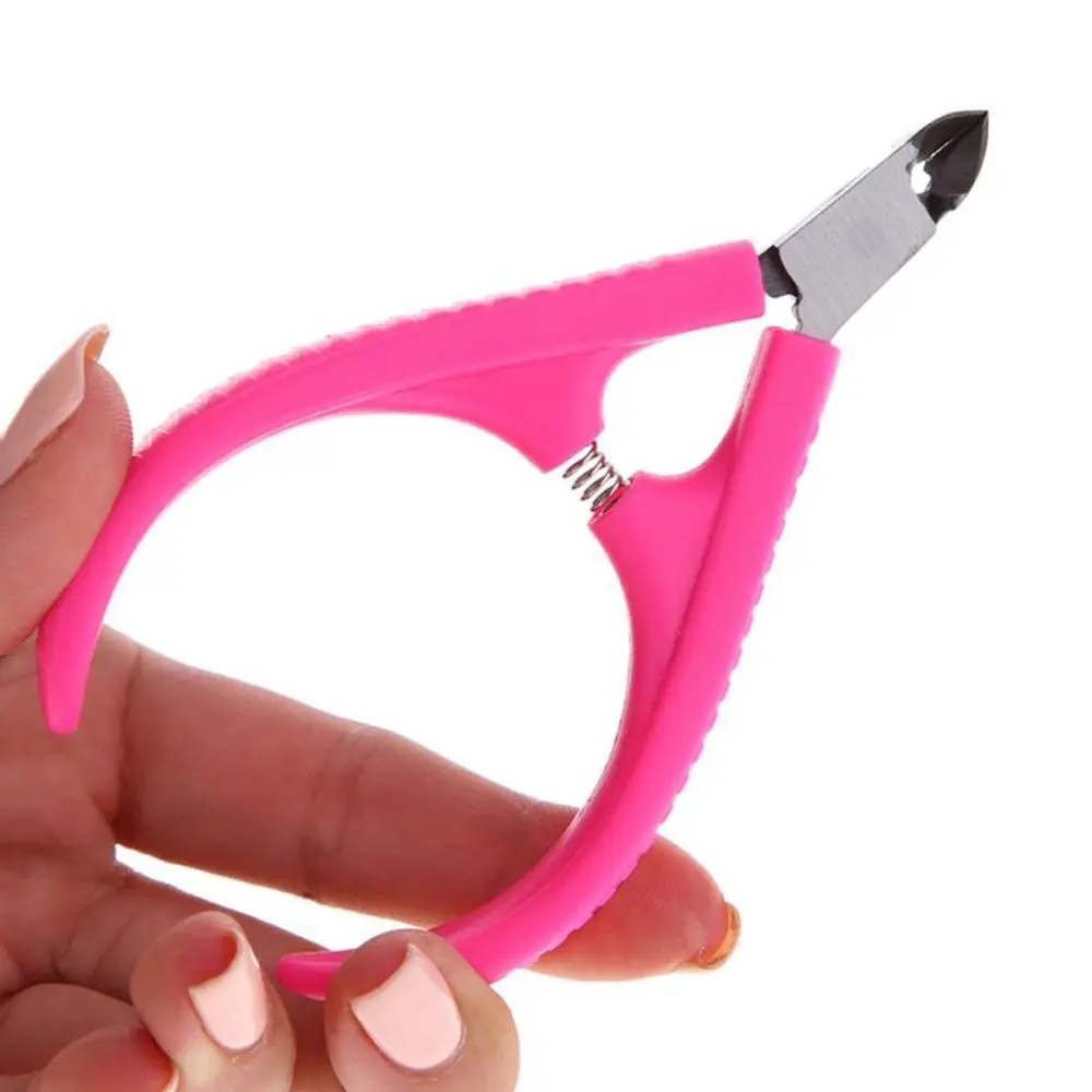 Red/Pink Manicure Trimmer Edge Cutter Nail Cutter Nail Clipper Nail Cuticle Nippers Nail Scissor