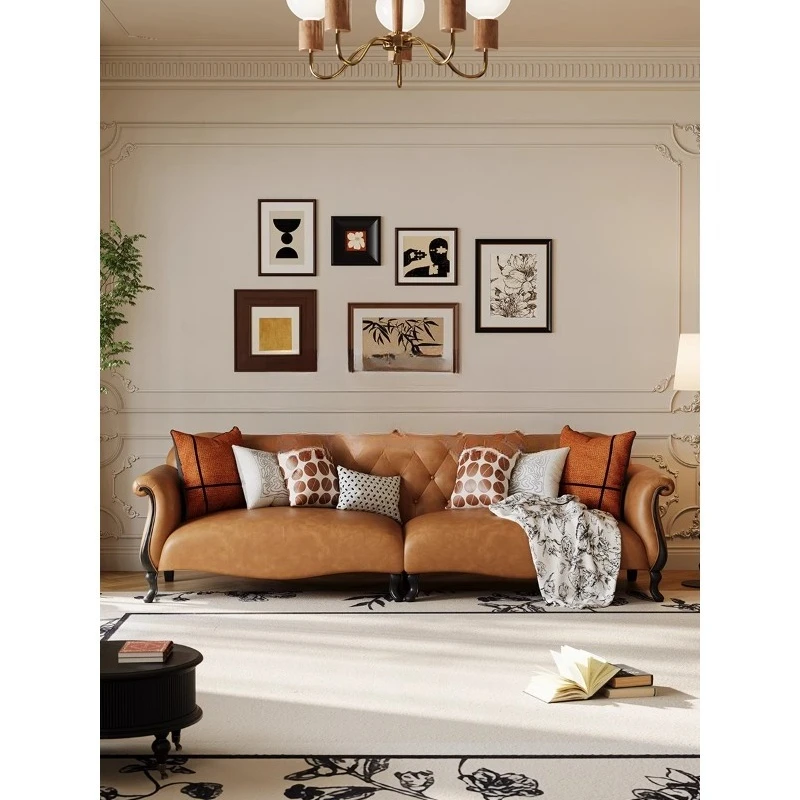 

Retro solid wood sofa