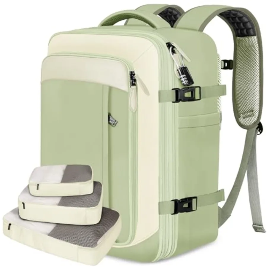 

Большой расширяемый дорожный рюкзак для женщин, одобренный для авиаперелетов, сумка для выходных с отделением для обуви, легкий, с защитой от краж