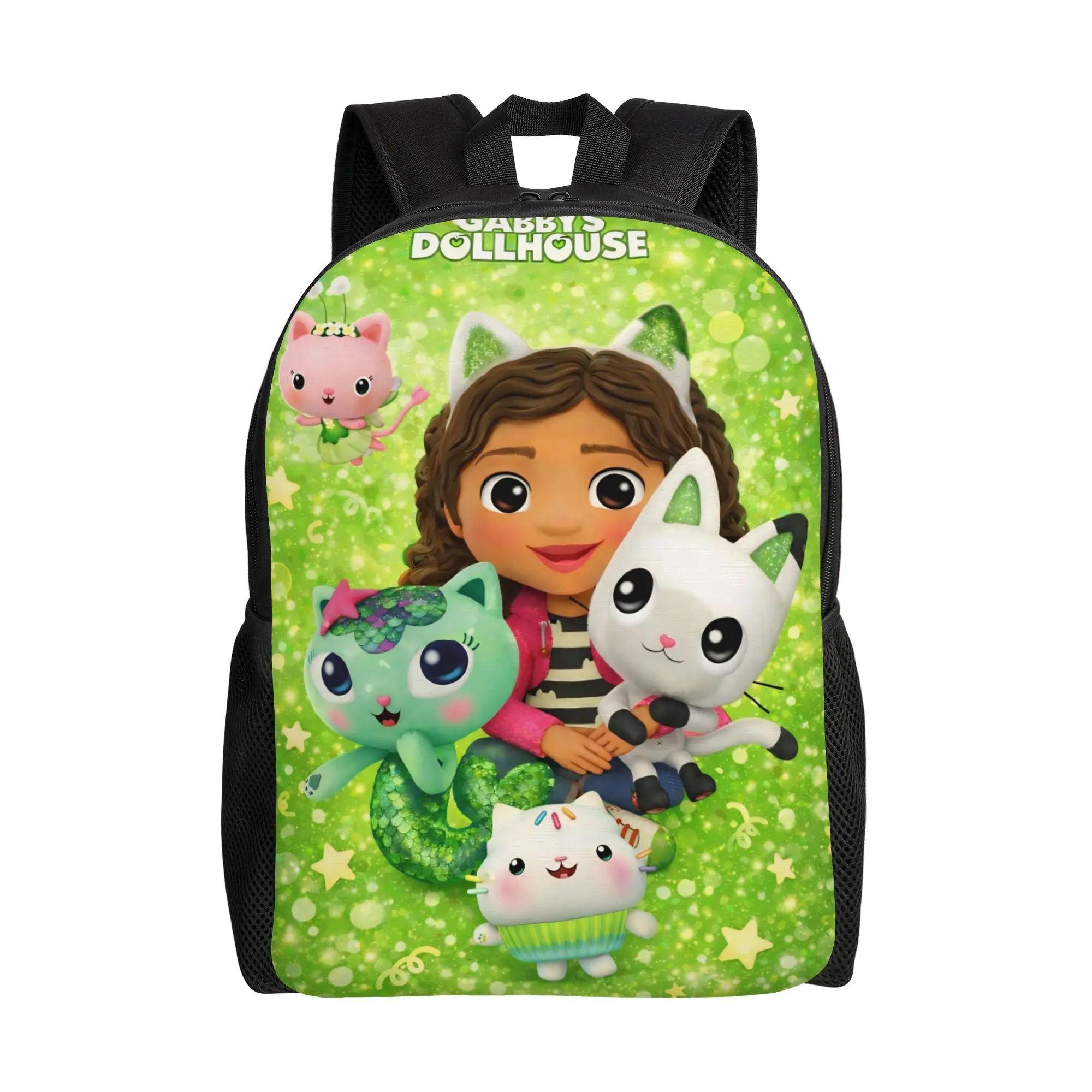 

Gabbys Cartoon Dollhouses Kawaii Casual Backpack Durable High School Business Daypack for Men Women Laptop Computer Shoulder Bag