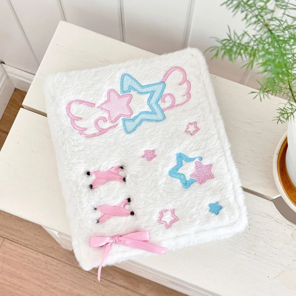Angel Star Plush Card Book A6 Photo Album Loose-leaf Inner Page Small Card Star-Chasing Storage Book Card Book