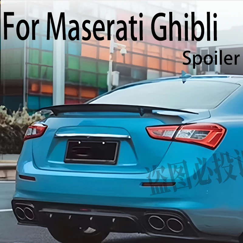 

For Maserati Ghibli 3.0T S Q4 2014 -2019 Carbon Fiber Rear Trunk Spoiler Tail Boot Lip Wing Car Styling Gloss Black