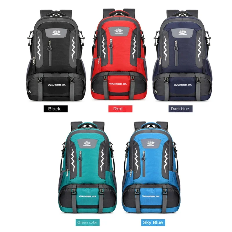 60L Unisex Men Waterproof Backpack Outdoor Travel Packs Nylon Multifunction Sport Trekking Rucksack Hiking Camping Bags for Male