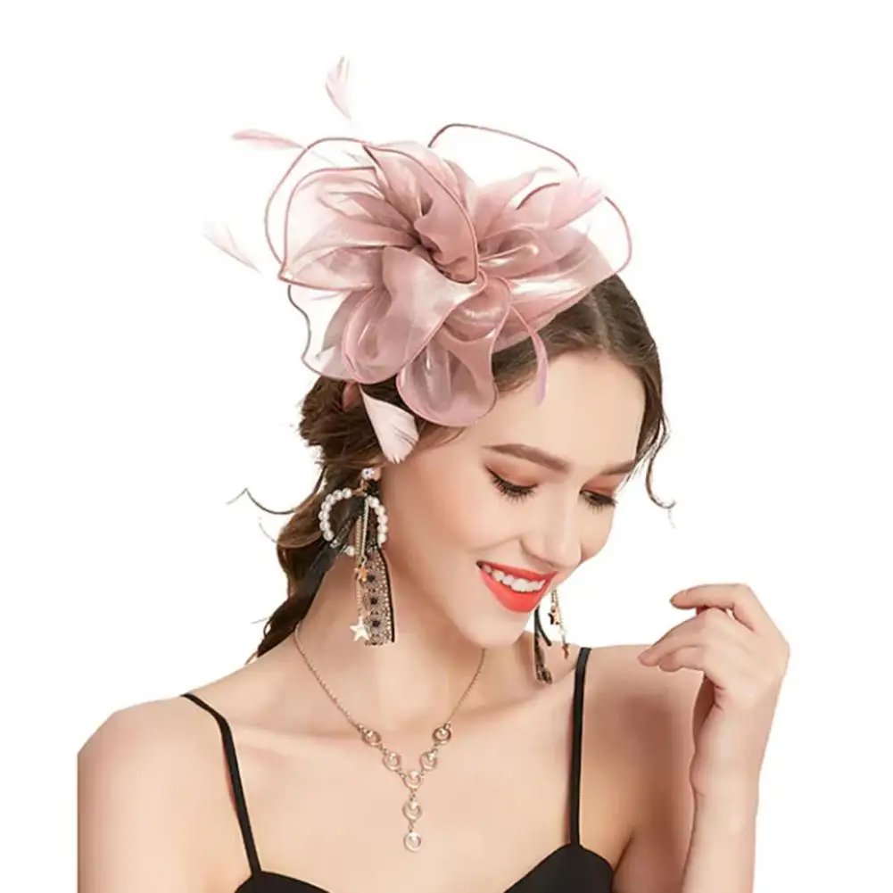 Attractive Bridal Fascinator Beautiful Easy-wearing Extra Soft Women Feather Headwear Party Accessories