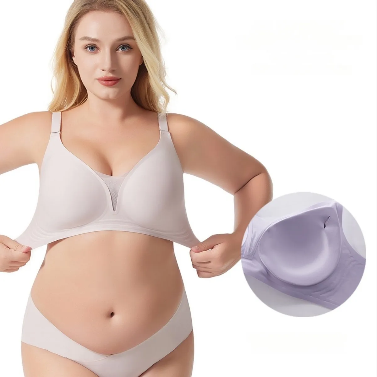 Wire Free Active Bra  Lace Style Female Super Super Plus Size Lingerie Women 's Sleepwear Bra