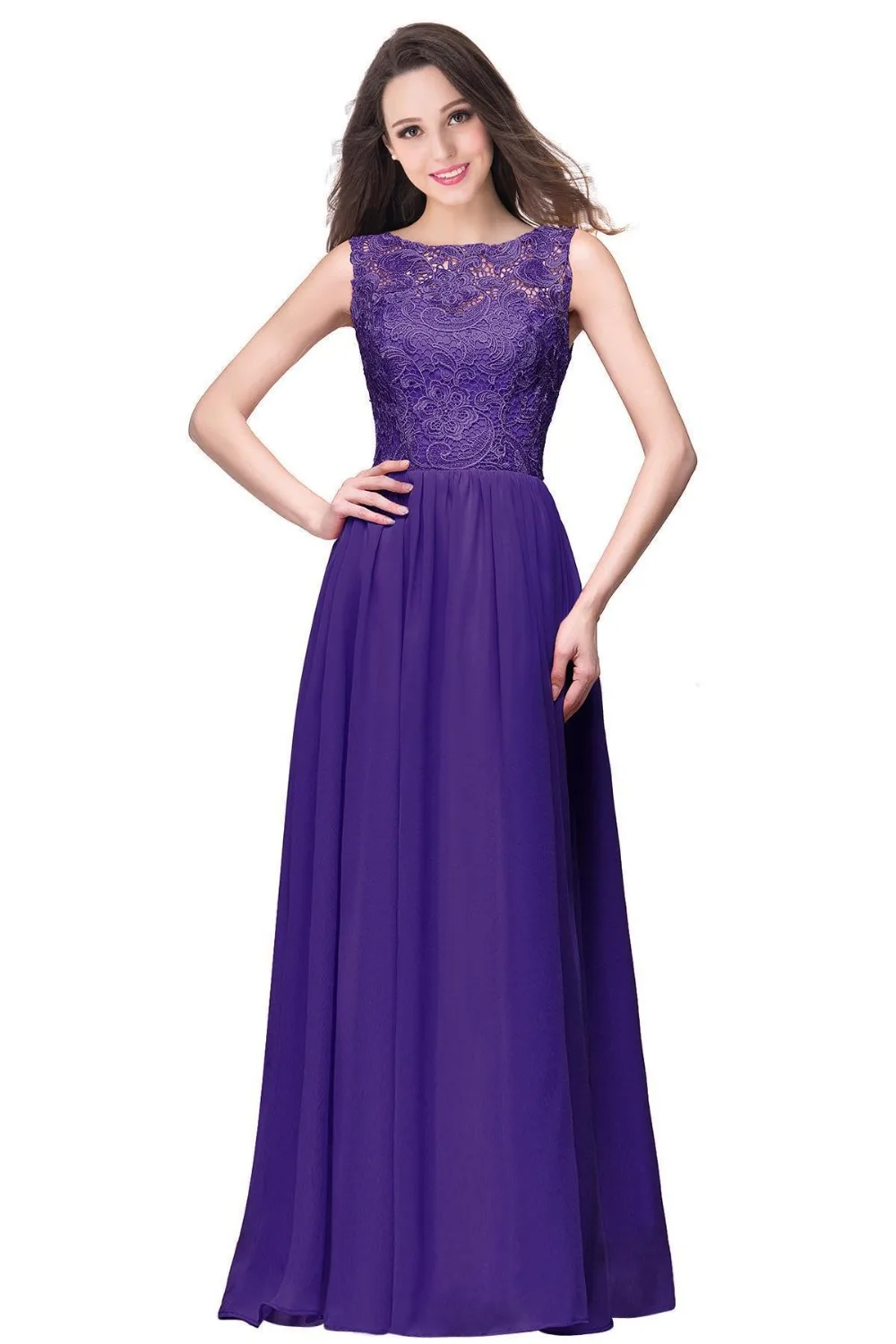 10 Colors Robes De Demoiselle D'honneur Classic A Line Long Bridesmaid Dresses Chiffon Lace Prom Formal Party Gown