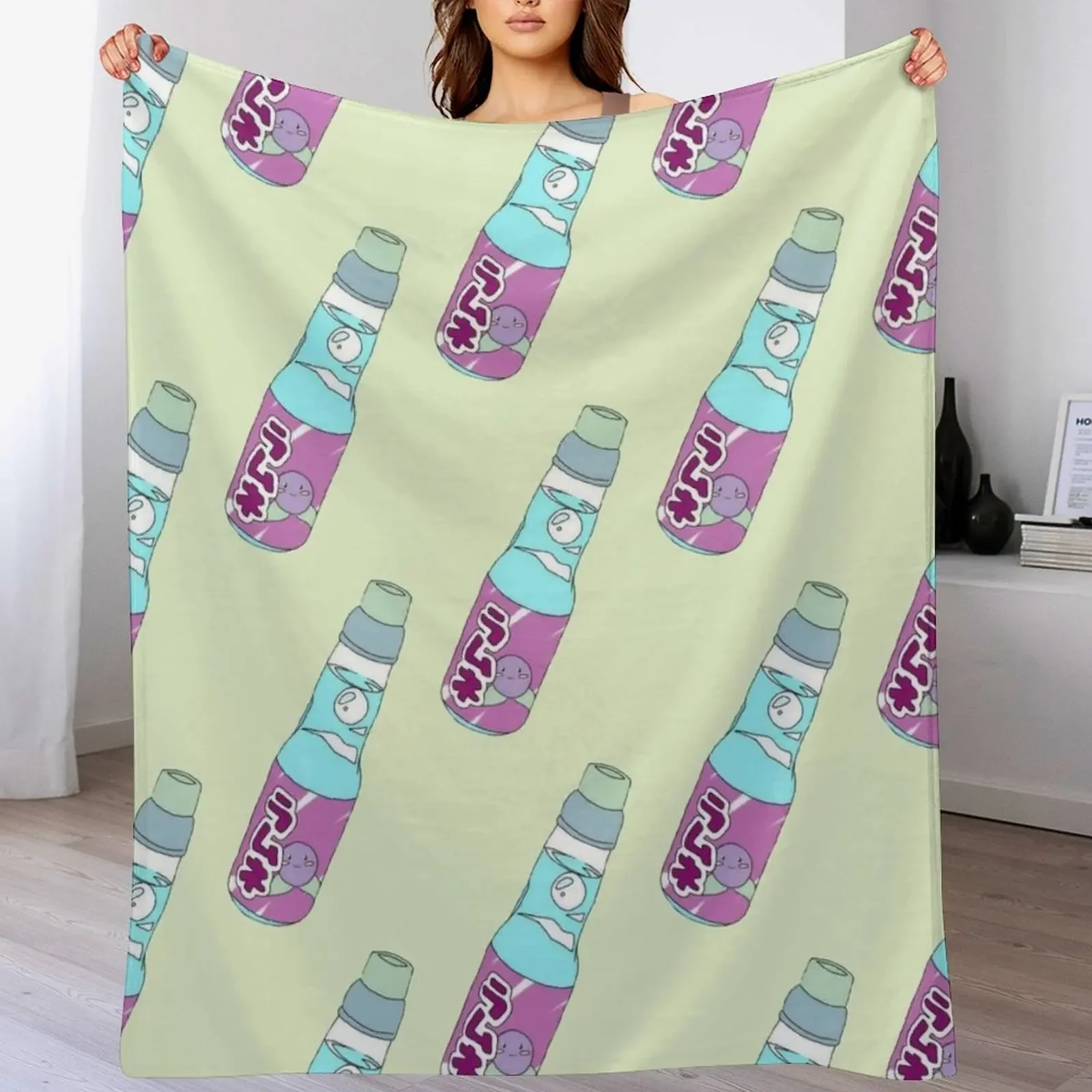 

Kawaii Blueberry Soda Drink Throw Blanket Thermals For Travel Decorative Sofas Blankets