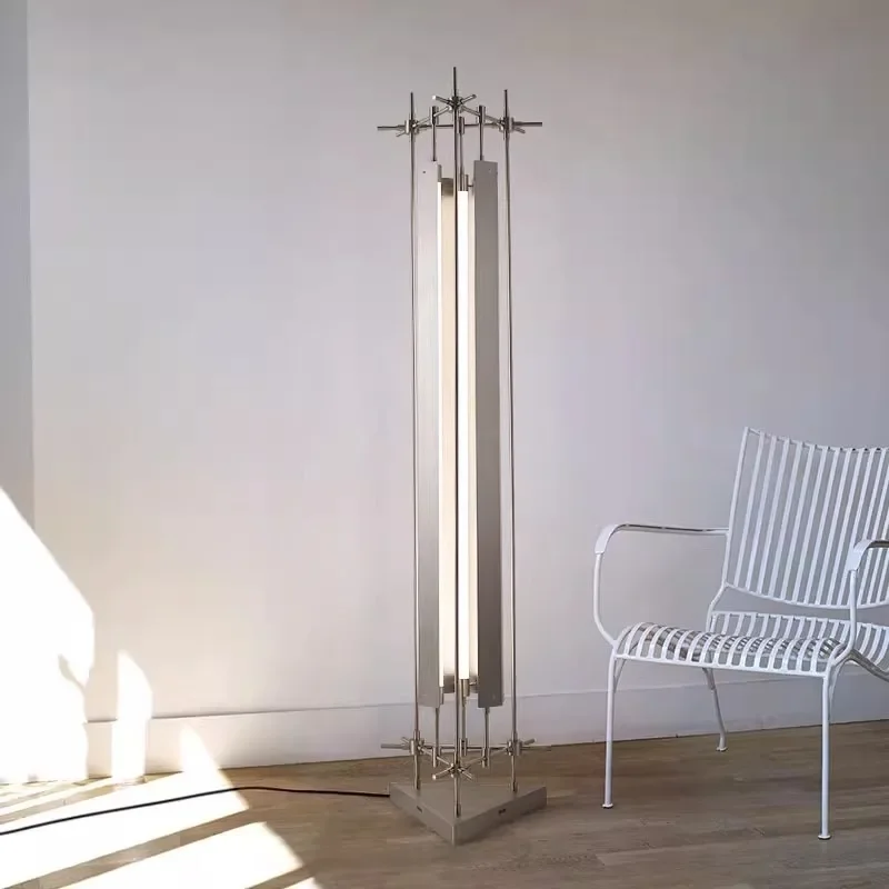 

Designer Art Mazar Floor Lamp Living Room Bedroom Study Hotel Stainless Steel