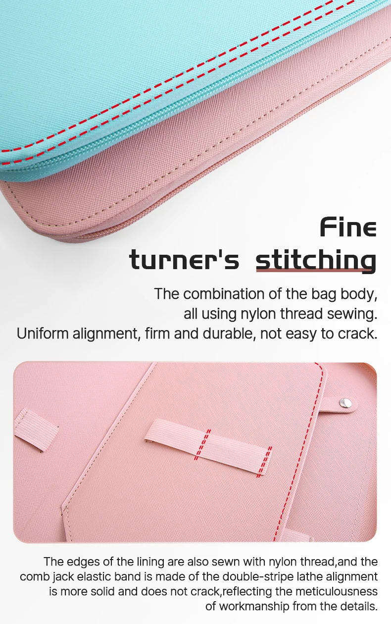 Fenice Friseur/Haustier Schere Aufbewahrung koffer Salon Pu Lederbeutel Haarschnitt Schere Holdster Tasche tragbare Friseur wasserdichte Box – Detail 9