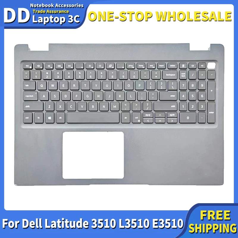 

New Original US Keyboard for Dell Latitude 3510 L3510 E3510 Laptop Palmrest Upper Cover Top Case Backlight Replacement 0JYG4Y