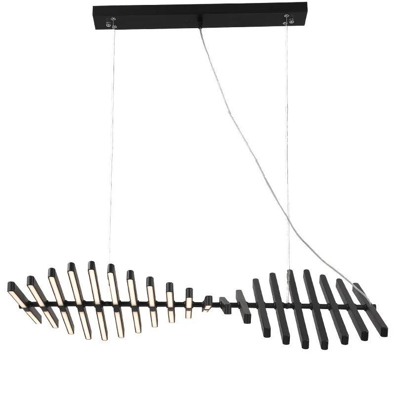 Restaurant entrance chandelier Nordic designer hotel front desk fishbone lamp