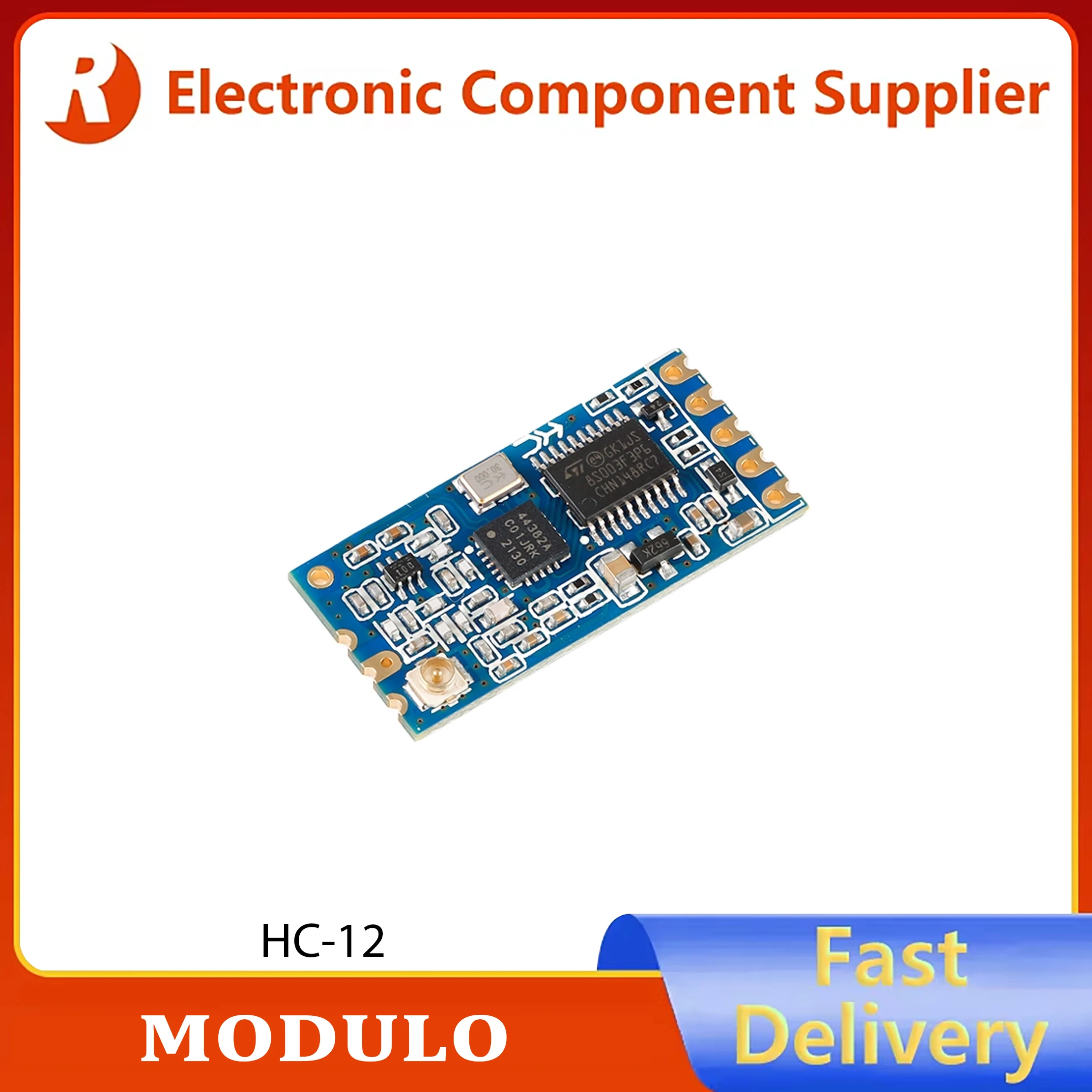 1pcs HC-12 SI4463 433Mhz Wifi Wireless Serial Port Module HC12 1KM 1000m 433MHz Receiving and Transmitting Board PCB