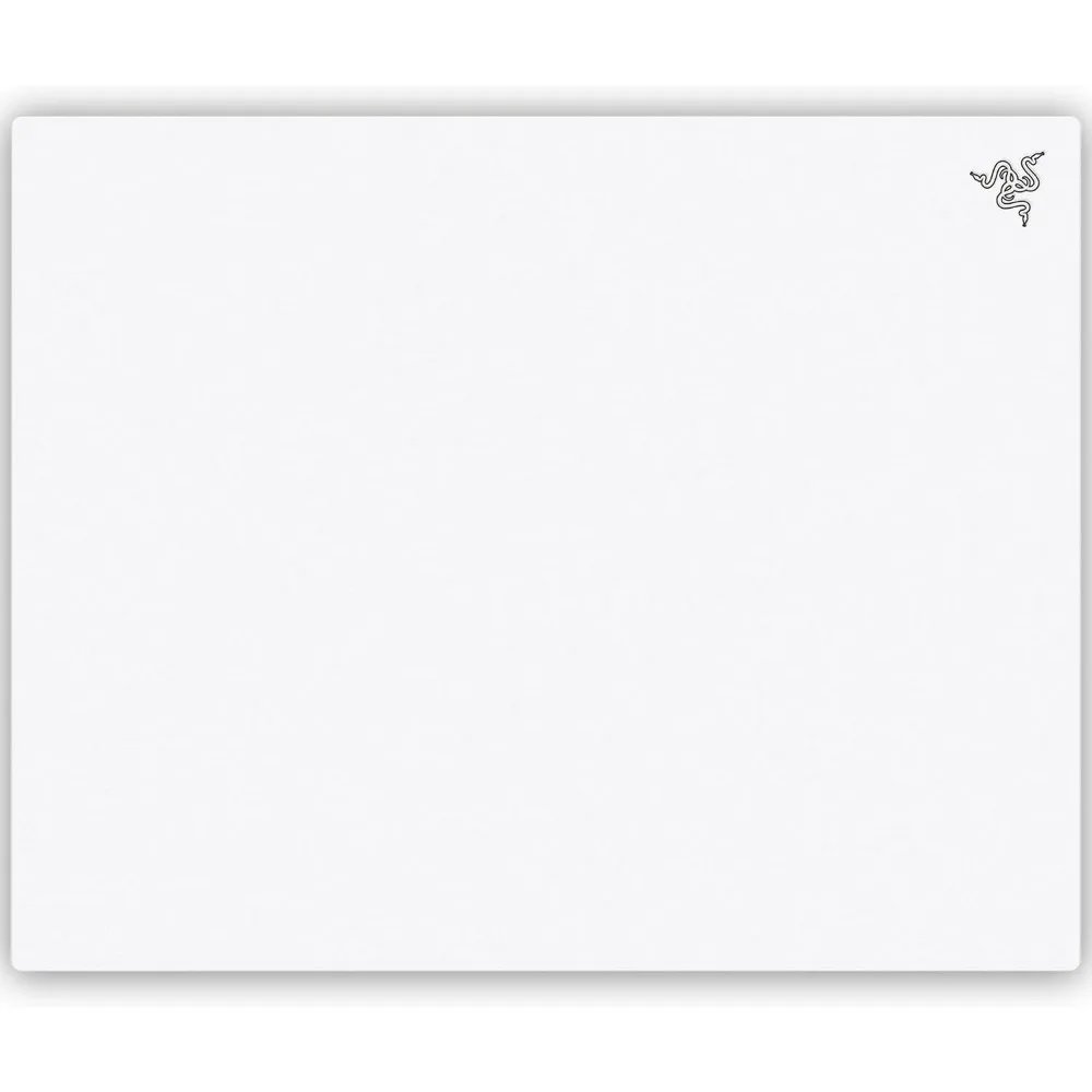 Ultra-Thin Tempered Glass Gaming Mat - Dirt/Scratch Resistant, Smooth Surface, Optimized for Sensors, Anti-Slip Base, White