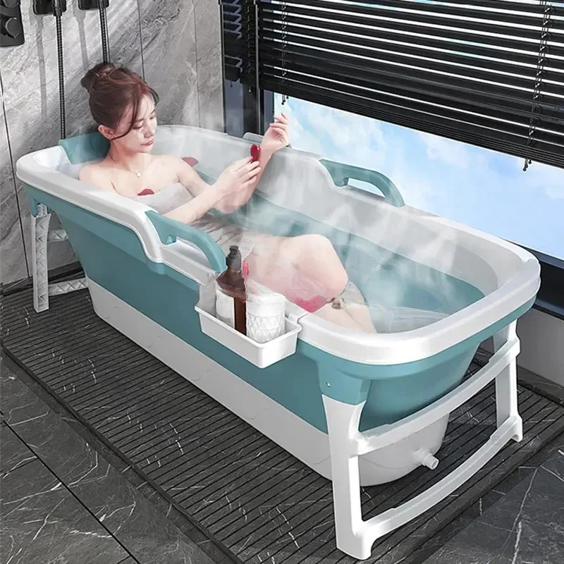 Simple Portable Bathtubs Adult Folding bathtub Household Foaming hot Tub Adult Bathing Tub Full Body Sweat Steam Bathing Basin