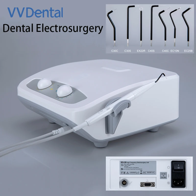 

VVDental ES-20 Dental Portable Electrosurgical Unit High Frequency Electric Surgical Scalpel With 7 Types Hyperfine Electrosurg