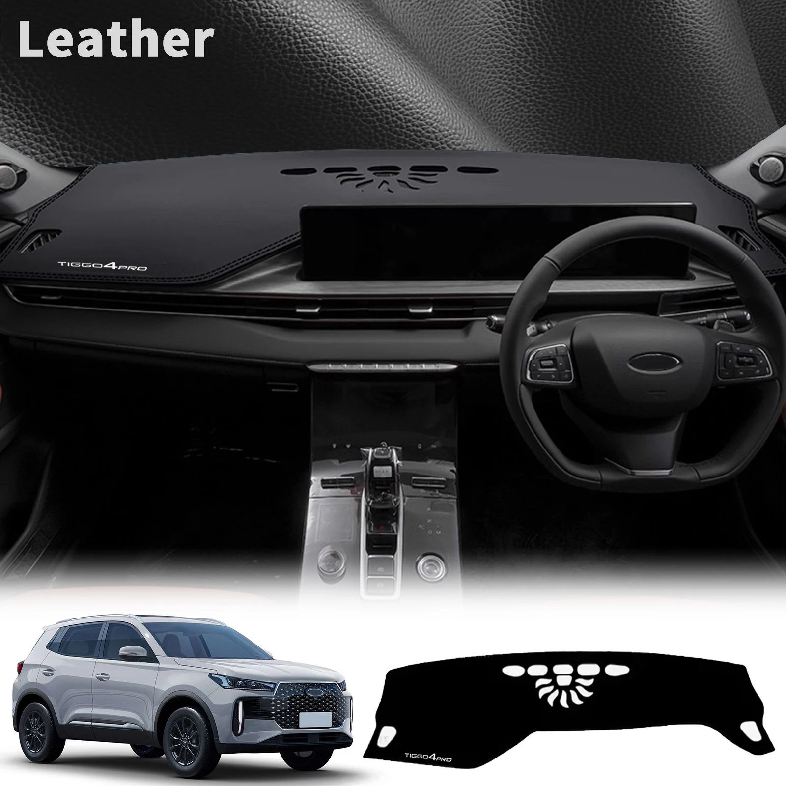 

Car Dashmat Dashboard Cover Pad for Chery Tiggo 4 Pro 2022 2023 2024 2025 logo Accessories DashMat Sunshade Protective Carpet