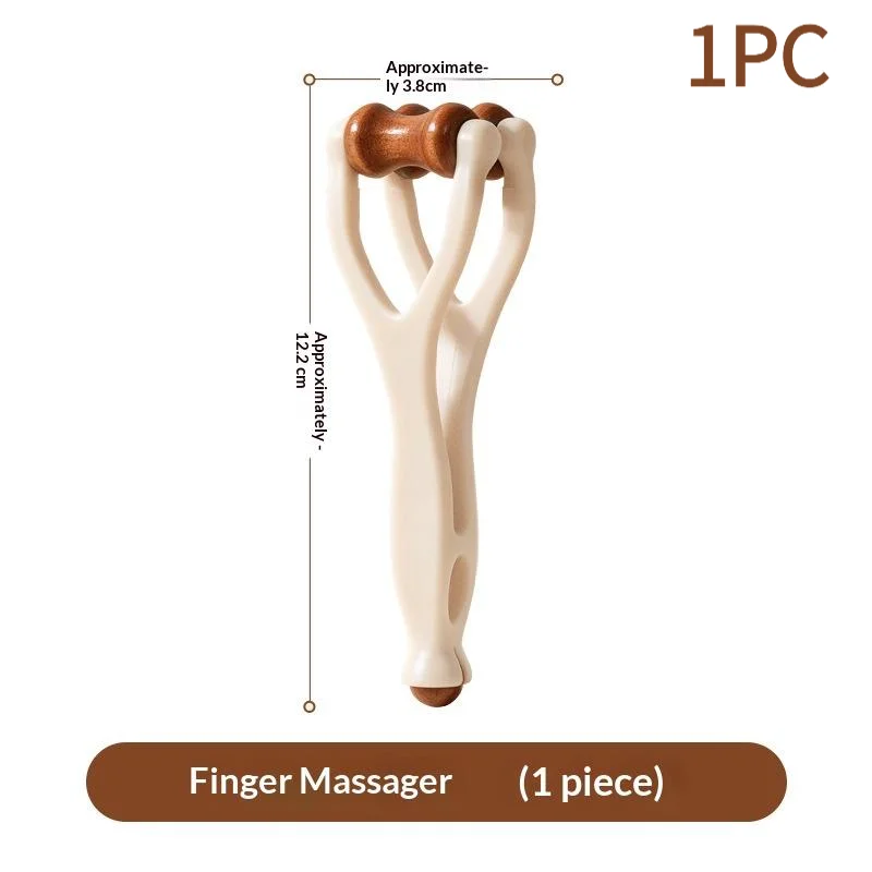 1Pc Hardwood Massage Roller Tool For Hand Discomfort Stress Relief Tools Finger Massager For Carpal Tunnel Syndrome.