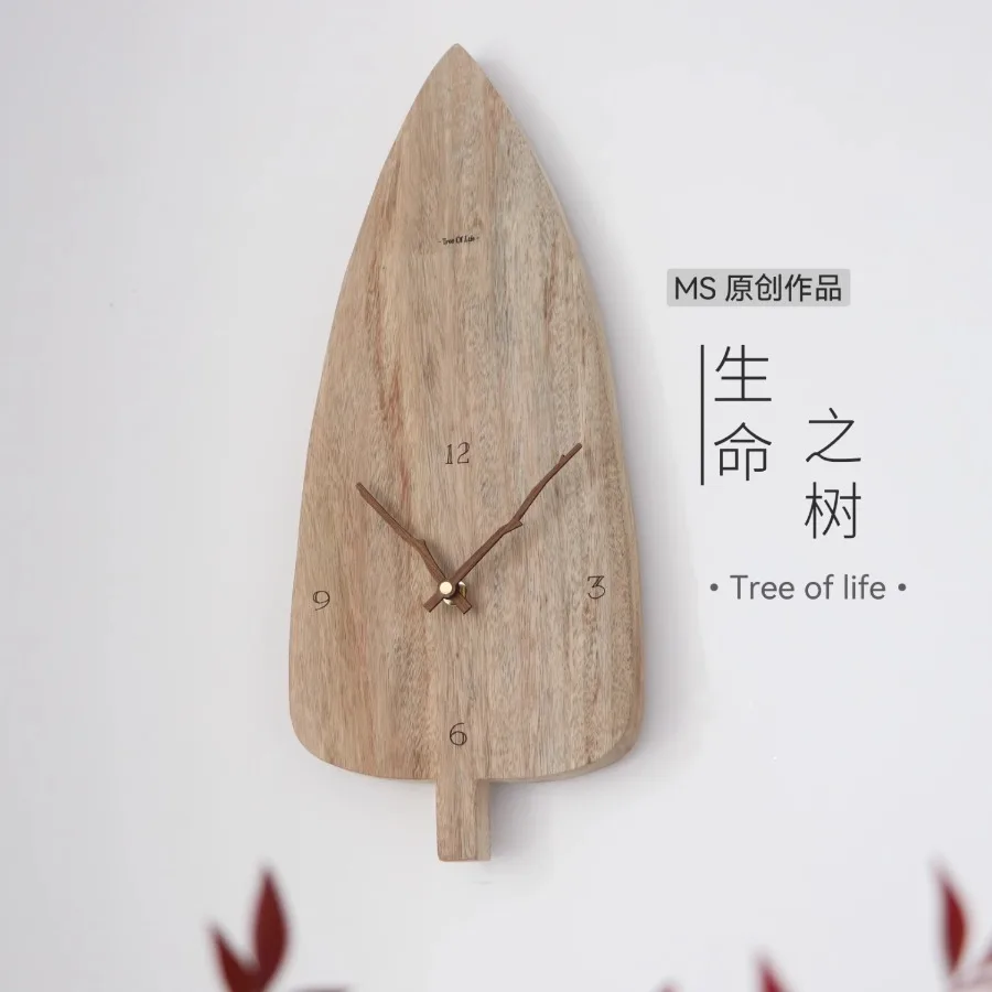 Wood Living Room Wall Clock Decoration Art Round Home Wall Clock Pieces Hands Designer Battery Nordic Office Zegar Home Decor