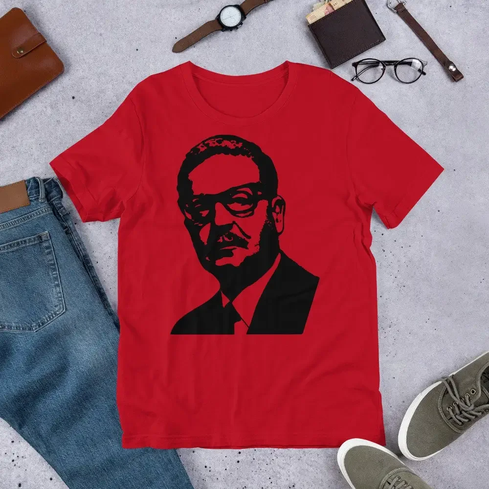 Salvador Allende Silhouette Chilean Socialist Leftist Marxist T Shirt