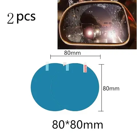 2pcs Rearview Mirror Rainproof Clear Film Sticker Protective for Car Motorcycle Bicycle Bike View AntiFog Waterproof Film Amagi