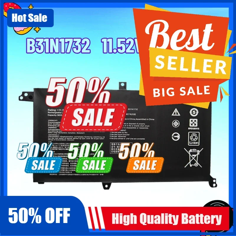

Новый аккумулятор для ноутбука ASUS B31N1732 Lingyao S2 поколения S4300F/U X430FN VX60G, 11,52 В, 3653 мАч