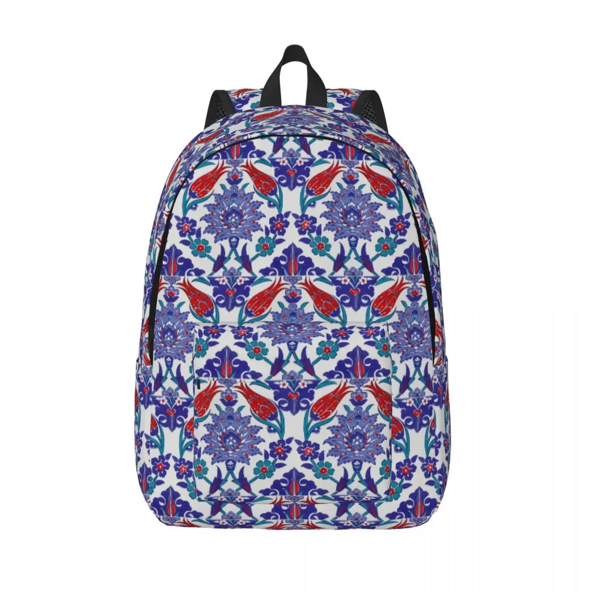 

Oriental Tile Floral Pattern Student Backpack School Bag Hiking Travel Daypack for Boys Girls Bookbag Shoulder Bags
