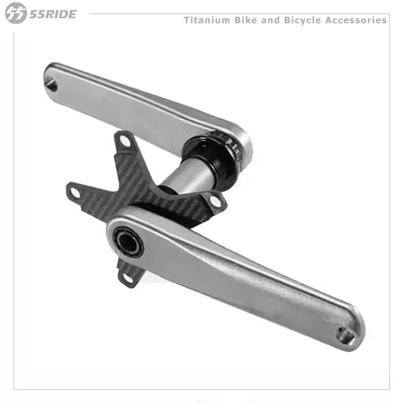 All Titanium Alloy 3D Printed Crank Set, Folding Bike Crank Assembly, Lightweight 3DO, Mountain Road Gravel