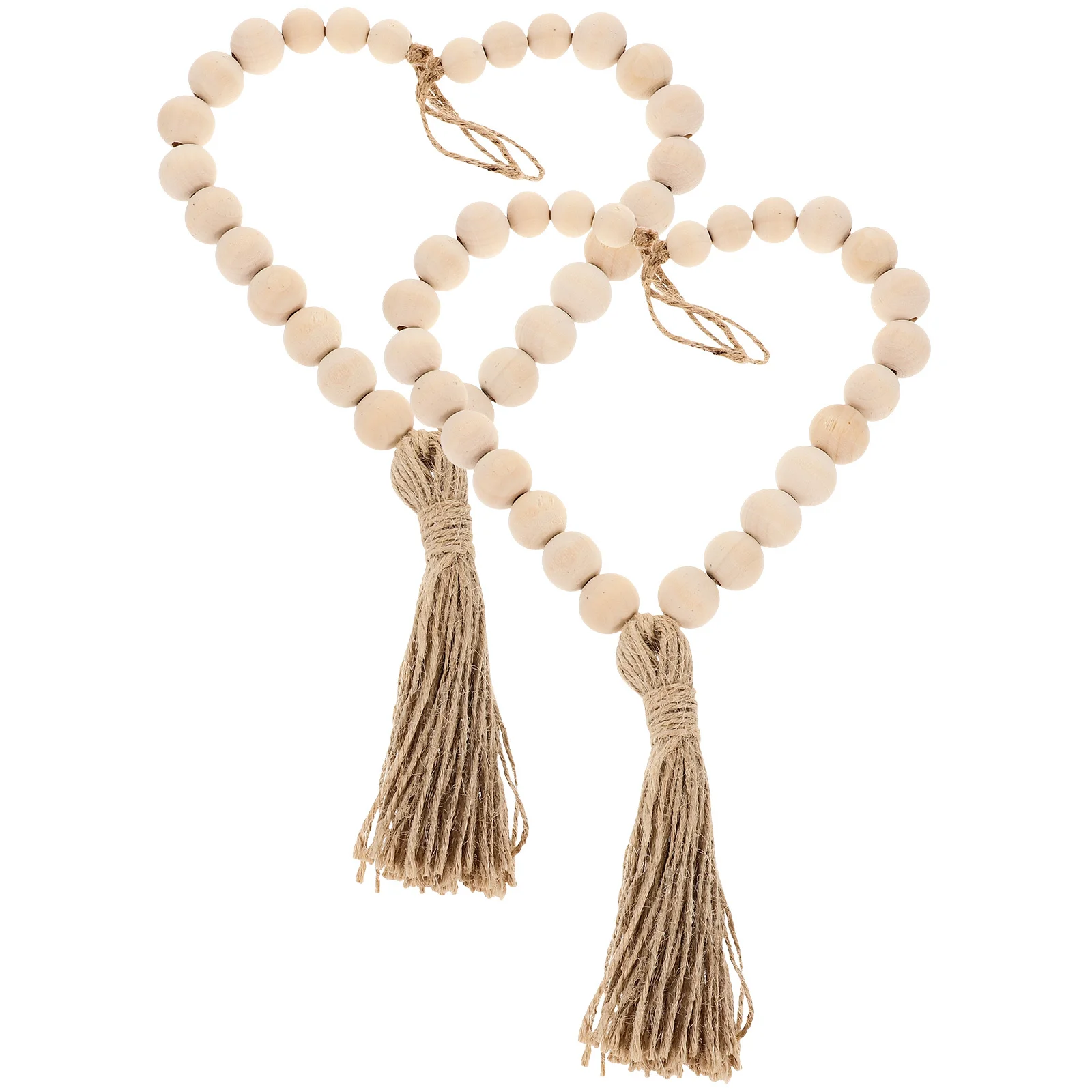 

2 pcs Wooden Bead Curtain Tiebacks Simple Strong Hold No Drill Needed For Living Room Bedroom Office Decorative Curtain Rope