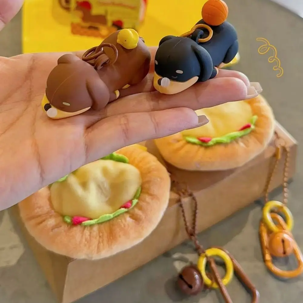 かわいいぬいぐるみダックスフント犬キーホルダークリエイティブ小銭入れ毛皮の子犬キーリングバッグペンダントぬいぐるみキーホルダーバッグアクセサリー