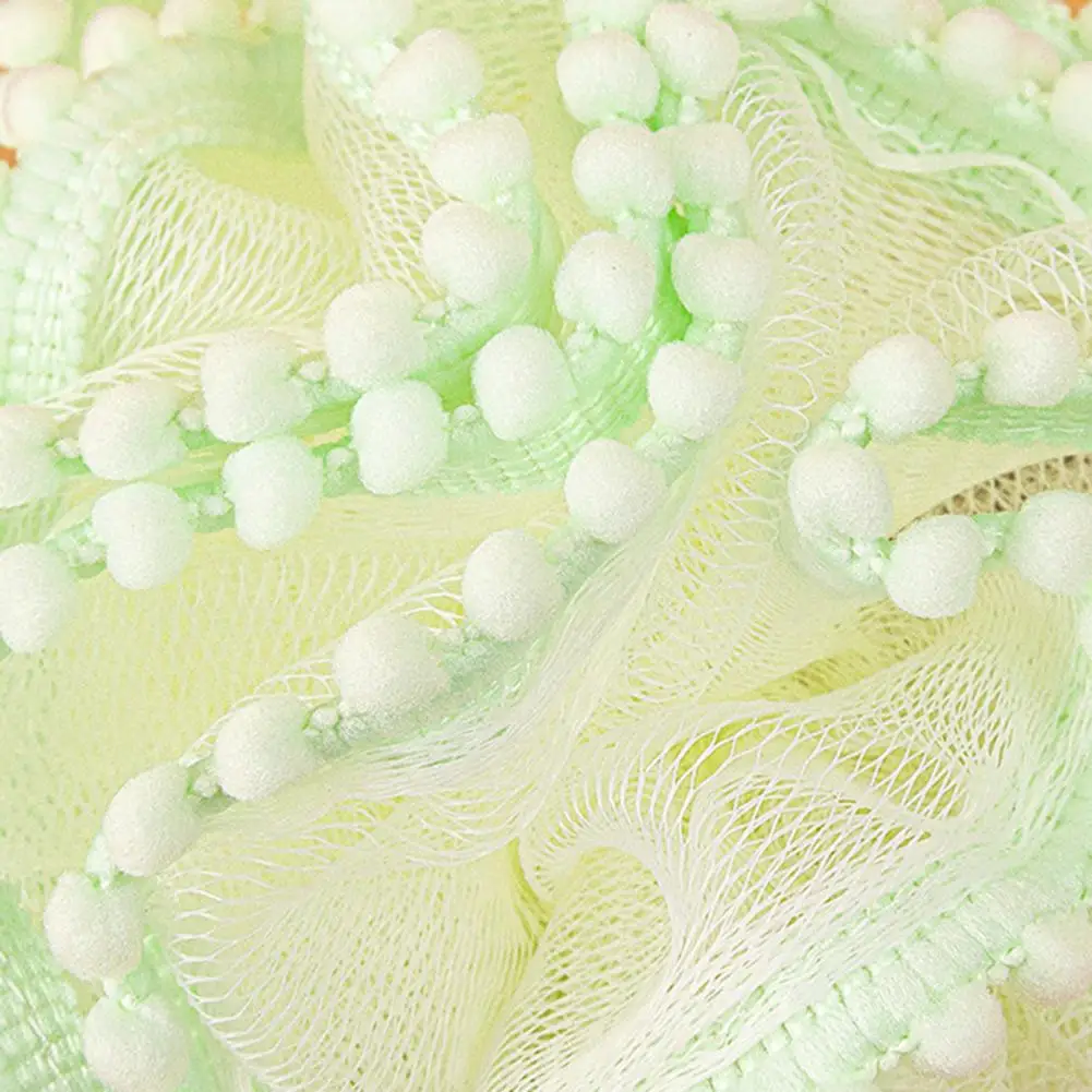 Soft Bath Loofah Soft Gentle Bath Loofah Sponge Quick Lathering Exfoliating Scrubber Solid Color Mesh Shower Ball for Women Men