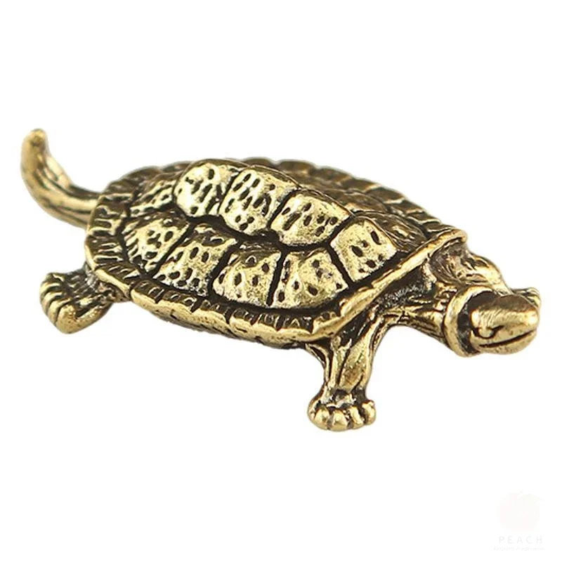 Retro Brass Tortoise Ornament Statue Metal Animal Sculpture Home Office Decoration Ornament Tea Pet Crafts image 4