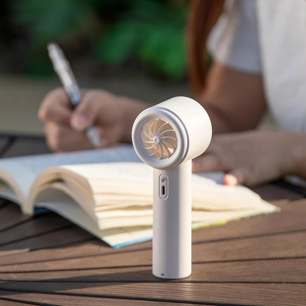 2024 Nowy akumulator 3000 mAh 100 biegów Szybki wentylator ręczny Przenośny klimatyzator Mini wentylator z wyświetlaczem LED