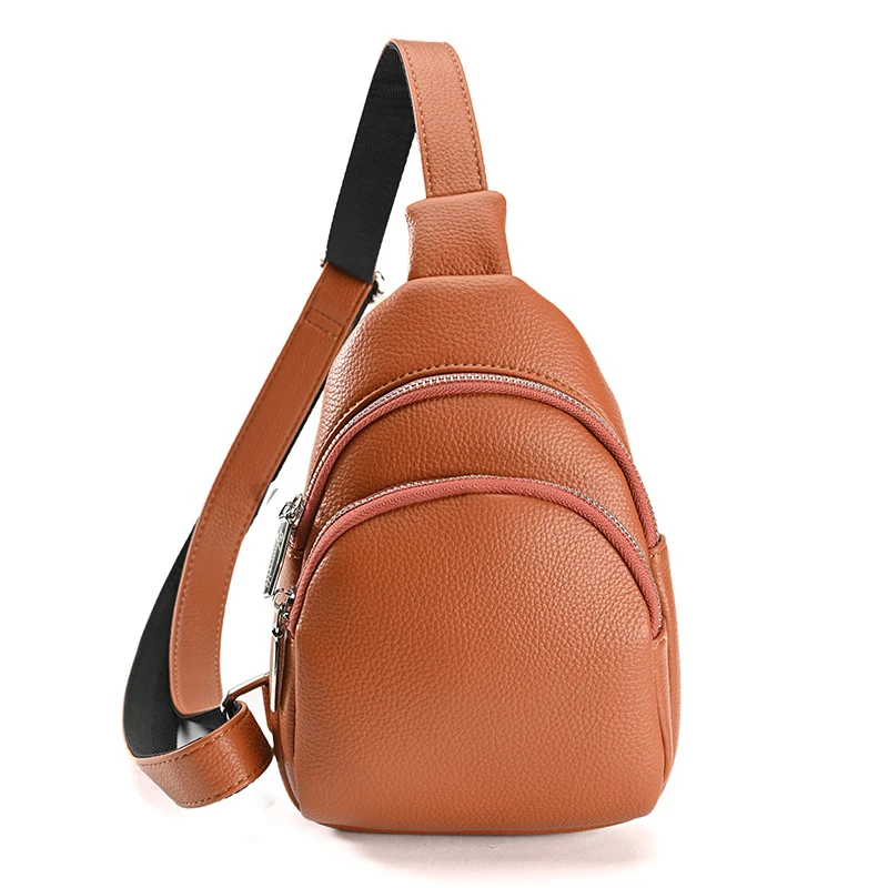 Women's Chest Bag Phone Bag Men Shoulder Messenger Bags Durable PU Leather Waterproof Casual Pack Ladies Crossbody Purse