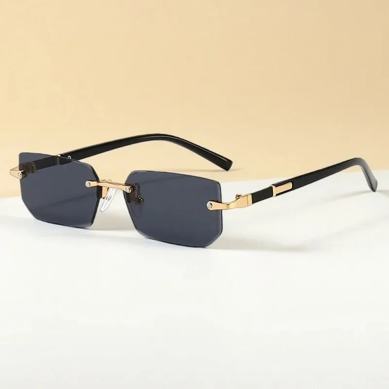 New Fashion Rimless Sunglasses Men Women Populare Frameless Sun Glasses Male Female Classic Square Summer Traveling Shades