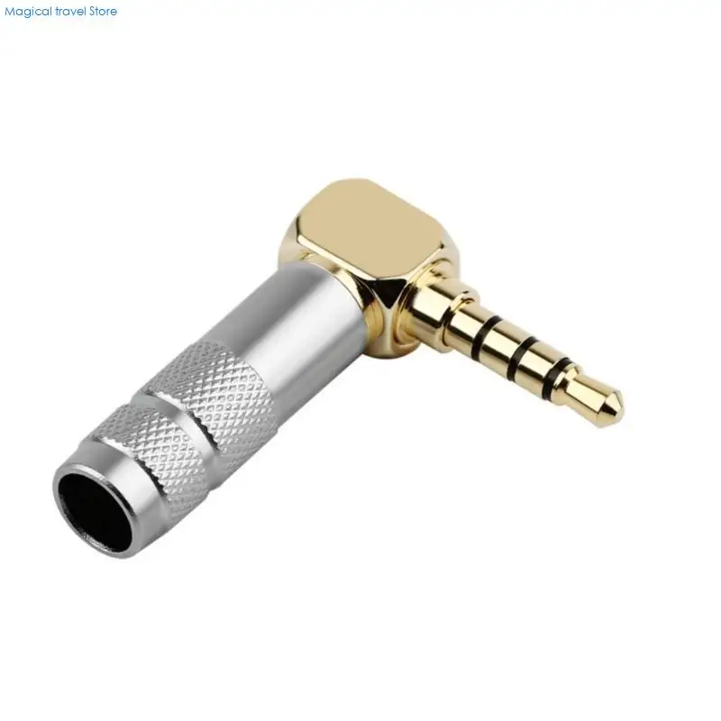 N2UB Sleekly 3.5mm 4Pole Plugs 3.5mm Male to Female Audios Adapter for Both Male and Female Users Accessory