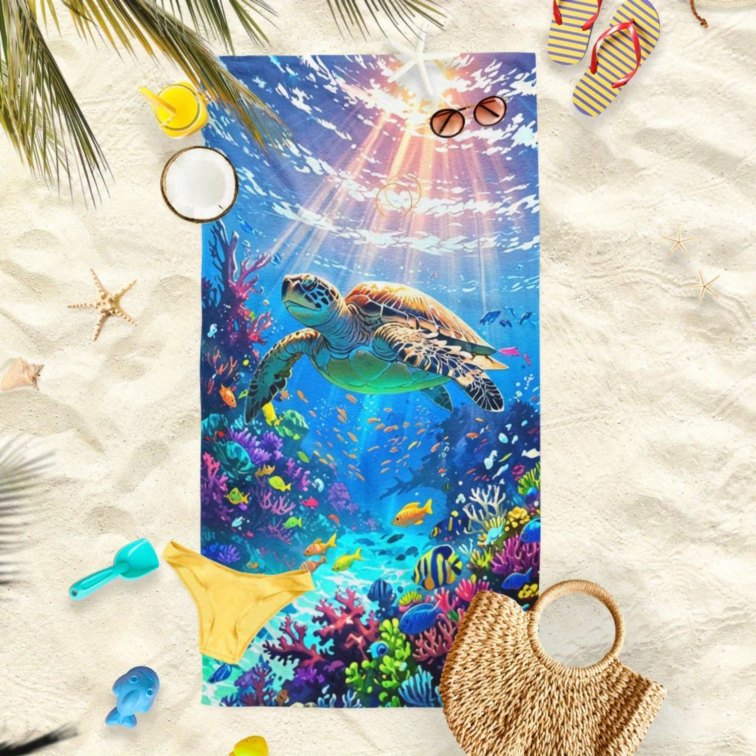 1pc Large Quick-Dry Beach Towe - Beach Towel Large recension och pris