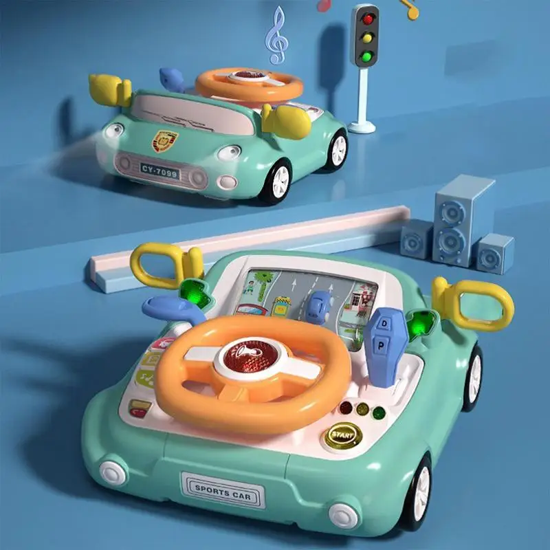 Volant coule pour enfants, jouet d'apprentissage, jeu de simulation, voiture de conduite, multifonctionnel