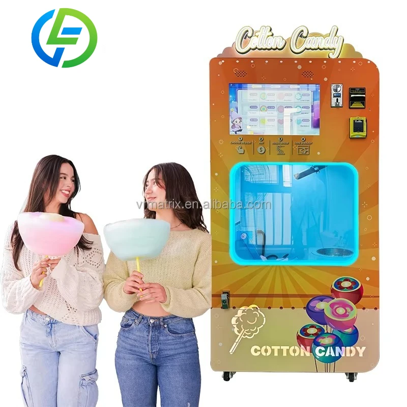 Customize Latest Outdoor Self-service Automatic Candy Floss Machine Professional Cotton Candy Machine