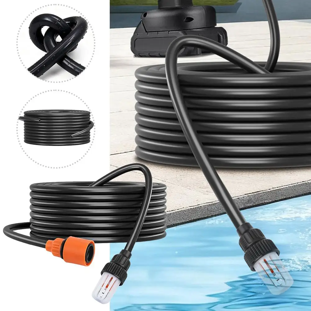 Heavy-Duty Rubber Garden Hose Flexible Expandable Garden Hose High Pressure Nozzle Spraye Washer Gun Car Wash Hose