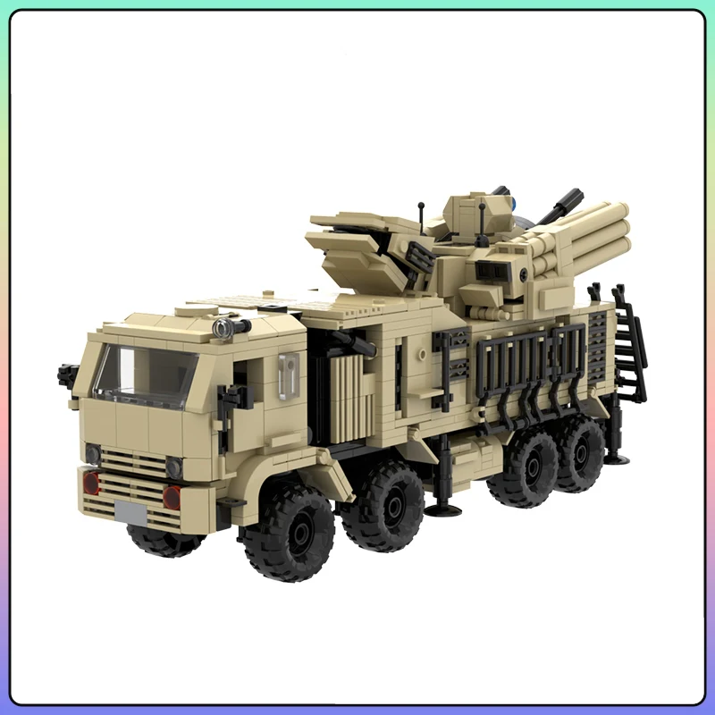 MOC Military Series WW2 Land Force Armored Anti-aircraft Armored Artillery Building Block Set DIY Boy Toys Christmas Gifts