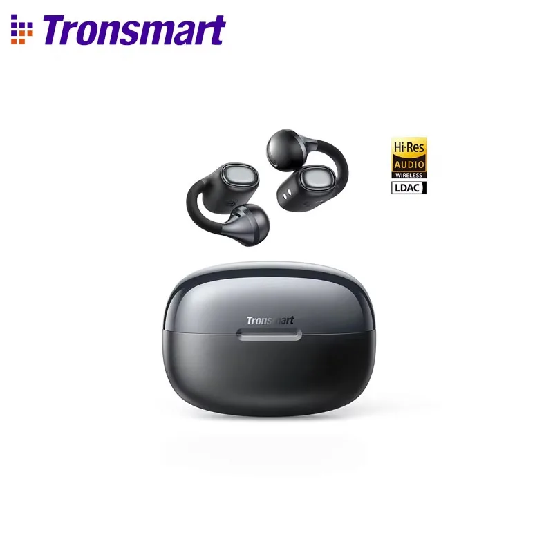 Tronsmart Audífonos Bluetooth OpenFly Clip 2, audifono inalámbricos, Diseño Abierto, con Hi-Res LDAC, BT 6.0, 32H de Reproducción, la Mejor Opción 2026 para Deporte